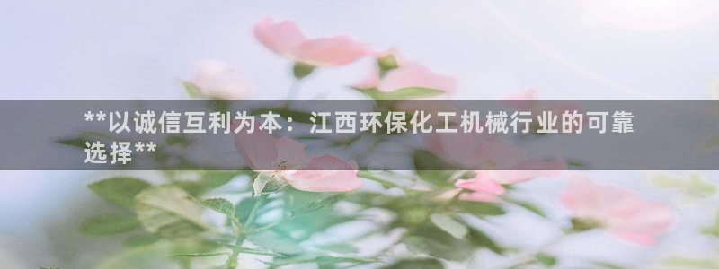 亿万堂官网：**以诚信互利为本：江西环保化工机械行业的可靠
选择**