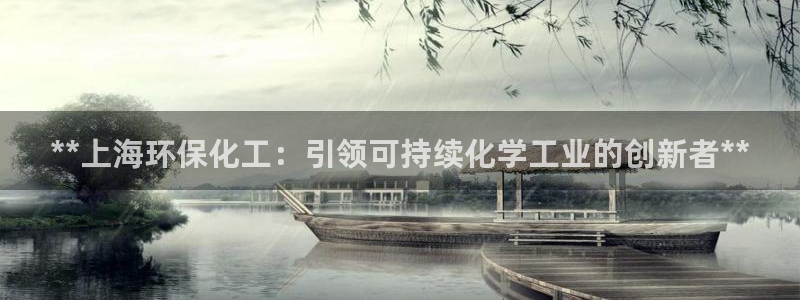 亿万先生用什么客户端：**上海环保化工：引领可持续化学工业的创新者**