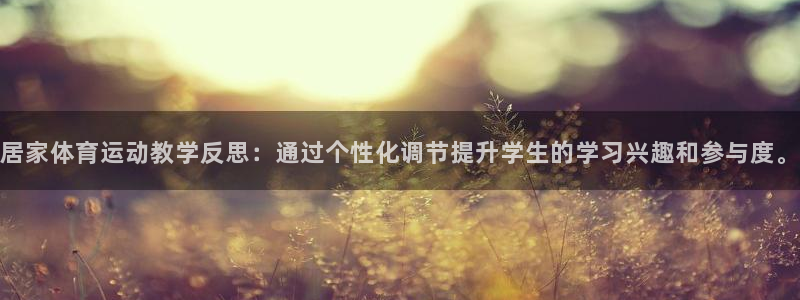 球速体育：居家体育运动教学反思：通过个性化调节提升学生的学习兴趣和参与度。