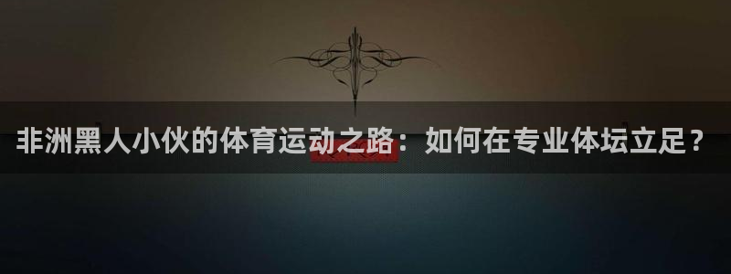 球速体育：非洲黑人小伙的体育运动之路：如何在专业体坛立足？